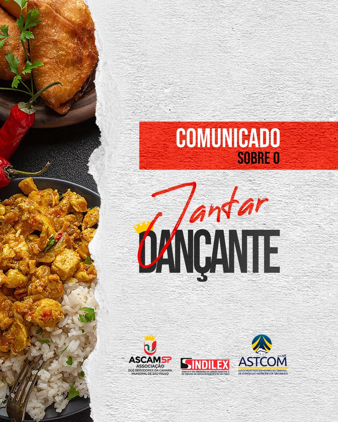 Comunicado sobre o Jantar Dançante 2023 Ascam SP